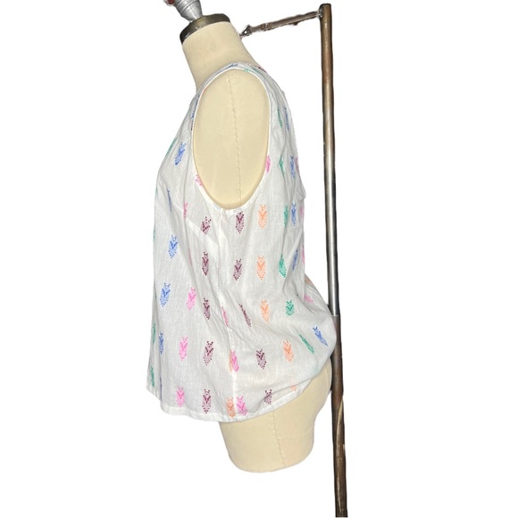 J. Crew Colorful Embroidered Tank Top size 6 - Picture 4 of 15